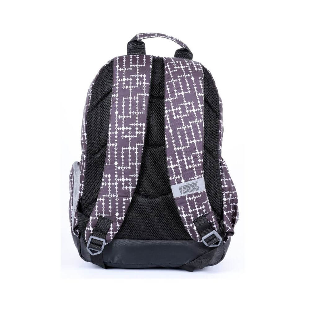 Galaxy-Black School/College Bag with padded shoulder straps and ergonomic back panel.