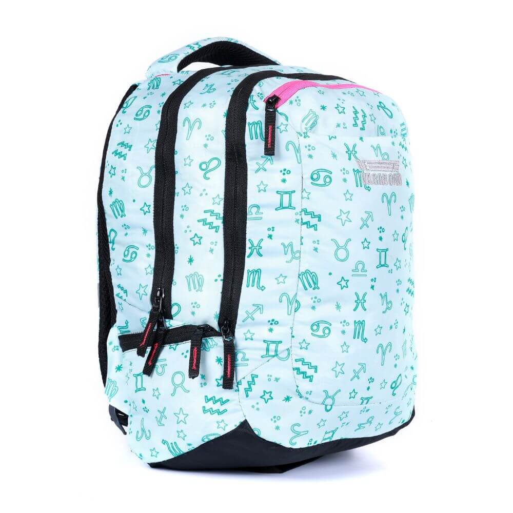 Horizon Green School/College Bag 15 inch with stylish patterns and multiple compartments for organization.