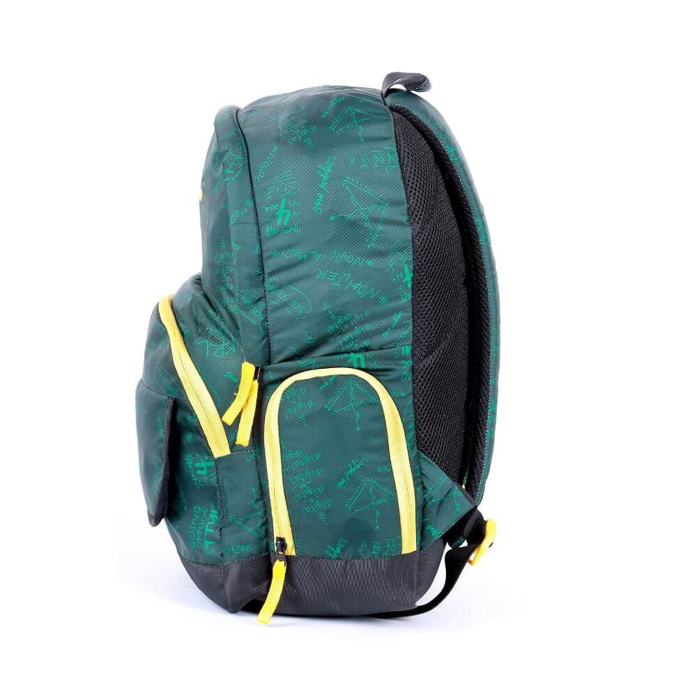 Galaxy Green School/College Bag with durable material, adjustable straps, and multiple compartments for convenience.