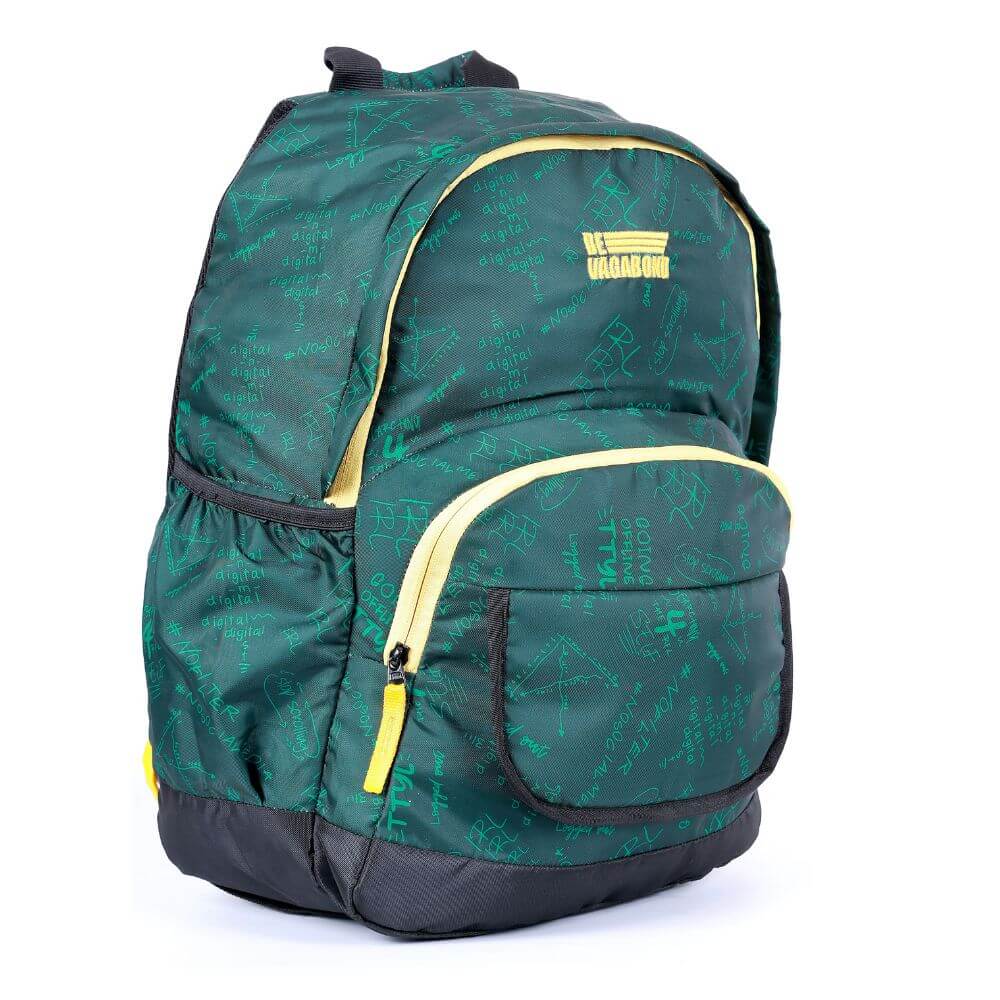 Galaxy Green School/College Bag with durable fabric and multiple compartments for school essentials.