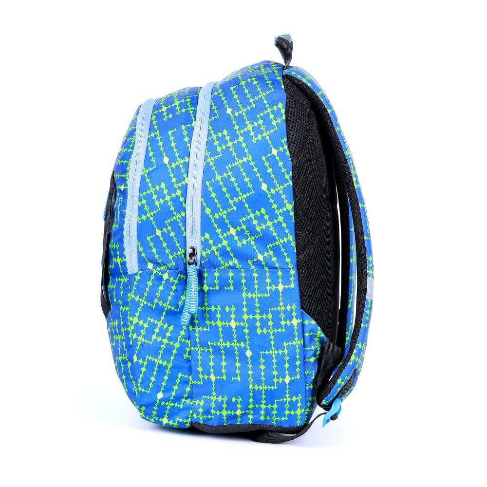 Starlight Sea Blue Casual/School Bag with two spacious compartments and padded shoulder straps.