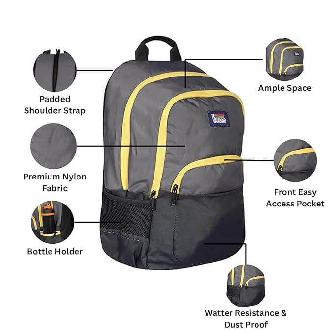 Lukup Laptop/office Bag 15 Inch 24 Ltr Grey.