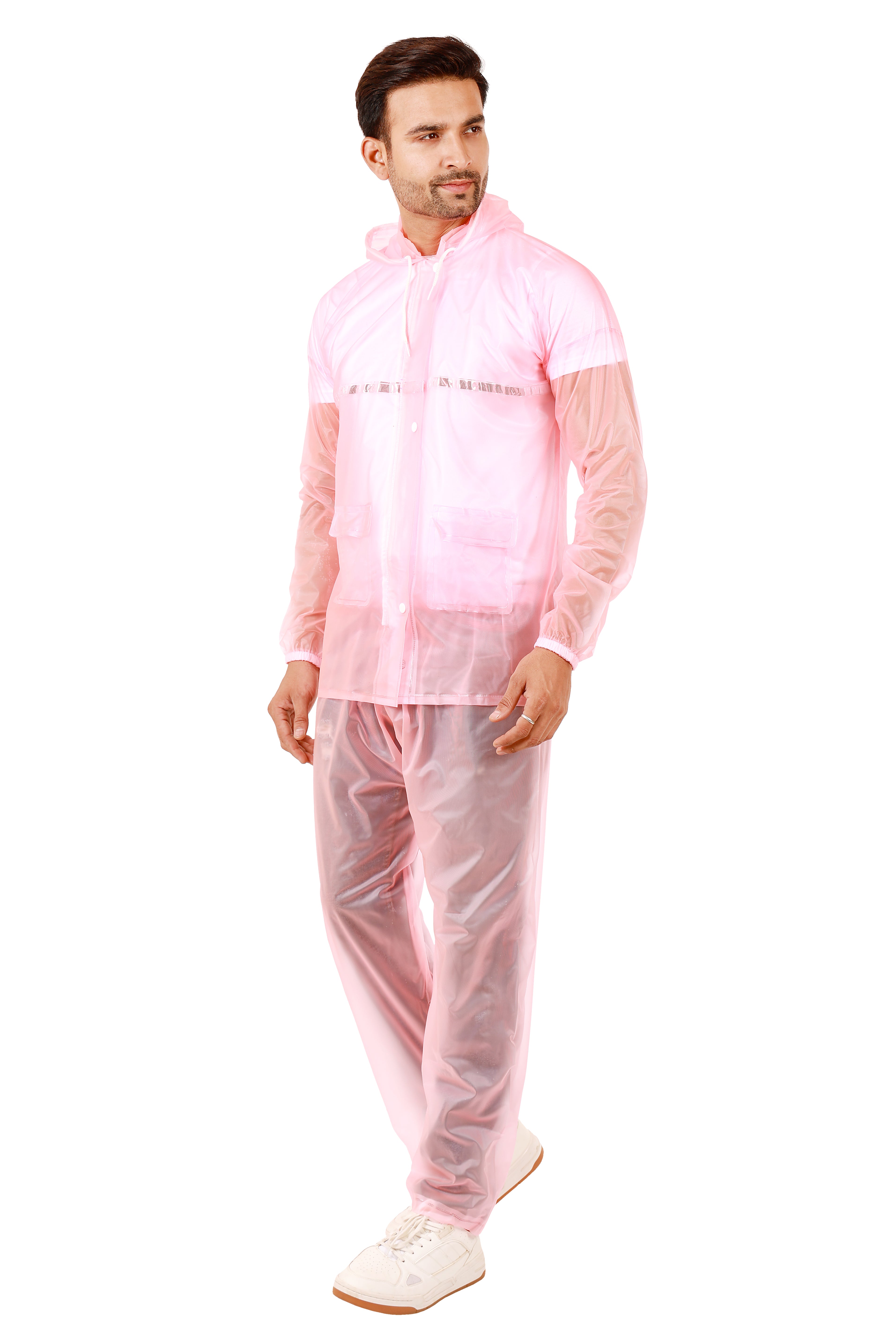 Rainwear jacket with pant PVC transparent