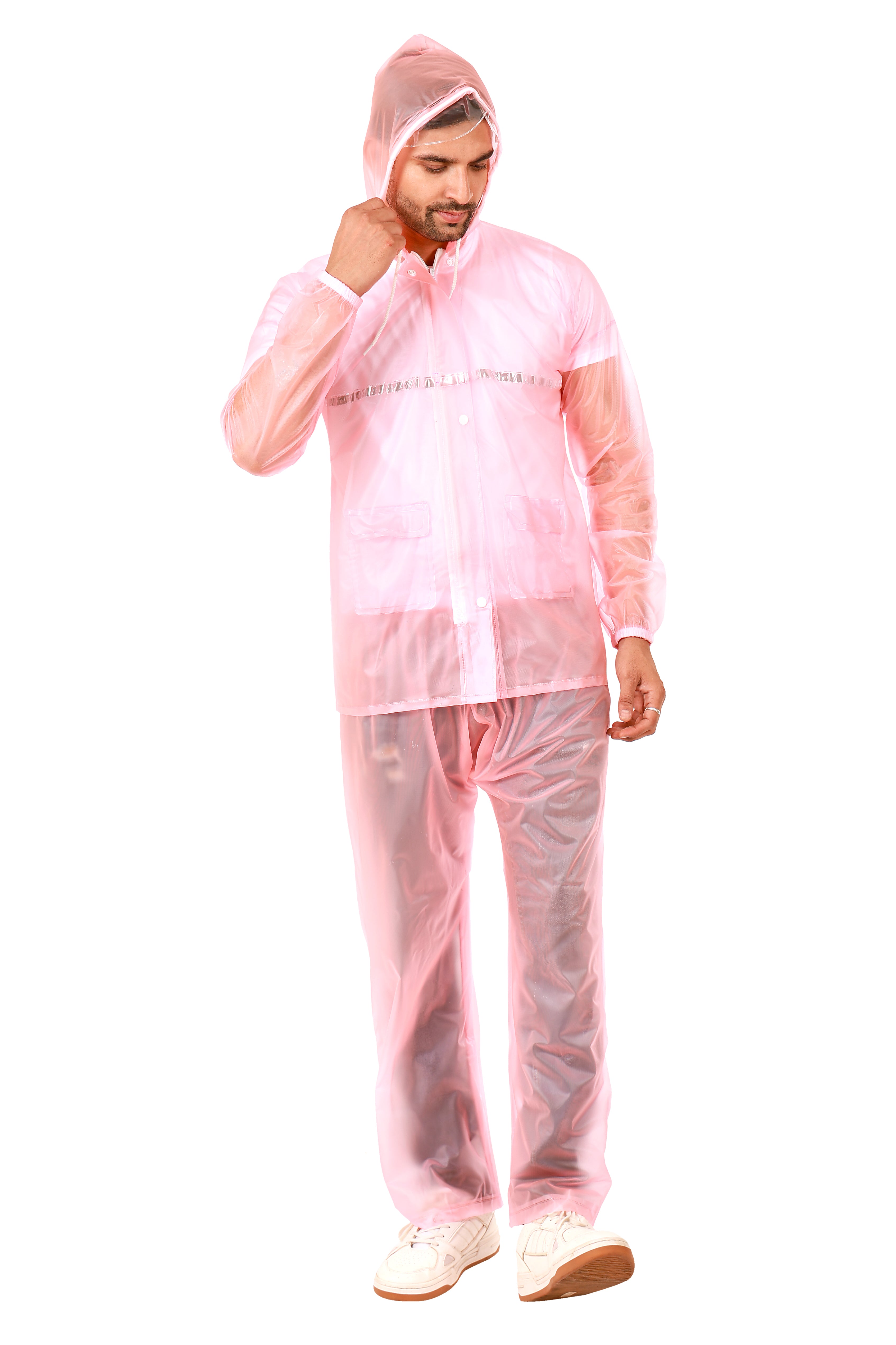 Rainwear jacket with pant PVC transparent