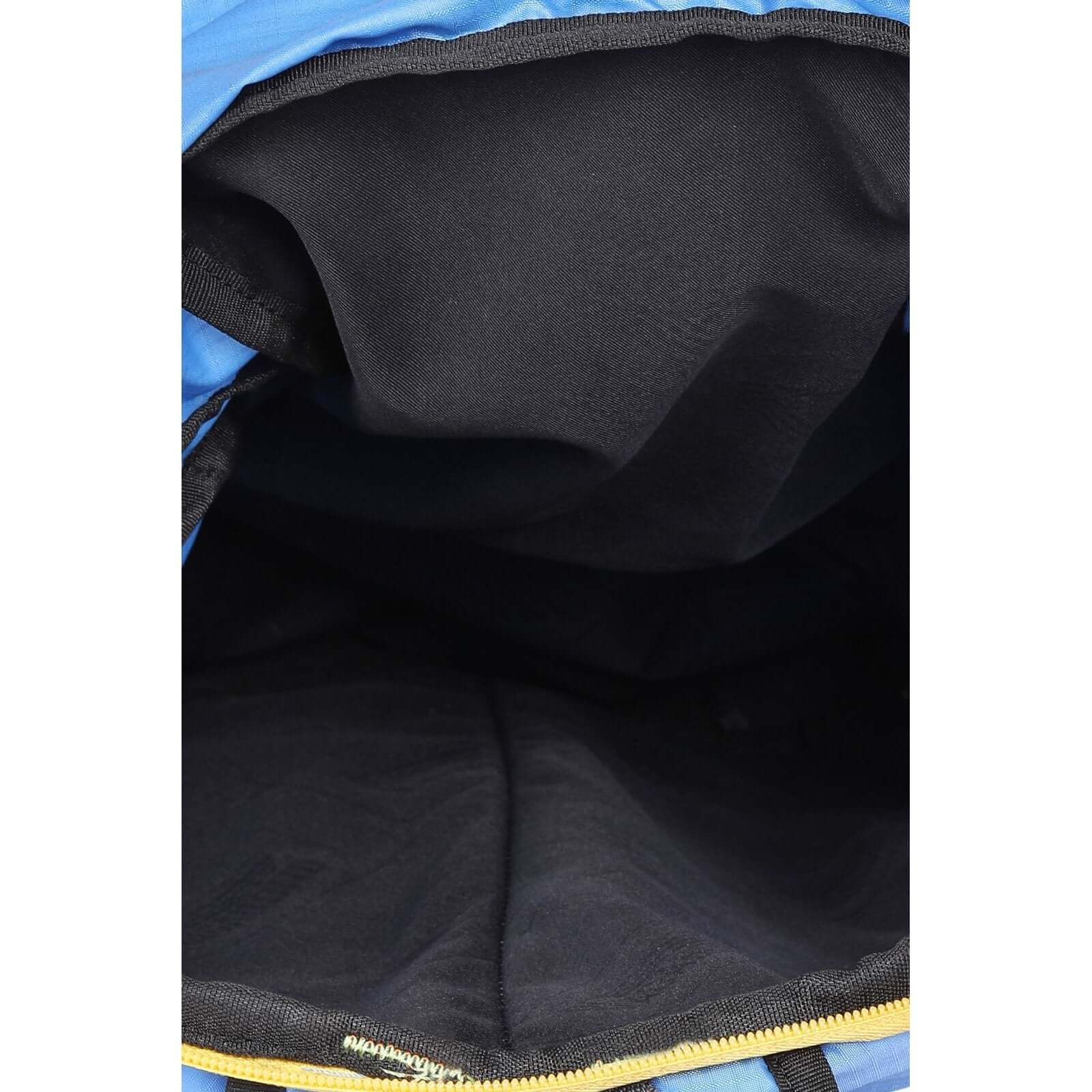 Inside view of GAMA Cycling Bag Black 11 Liters showing spacious storage compartment for essentials.