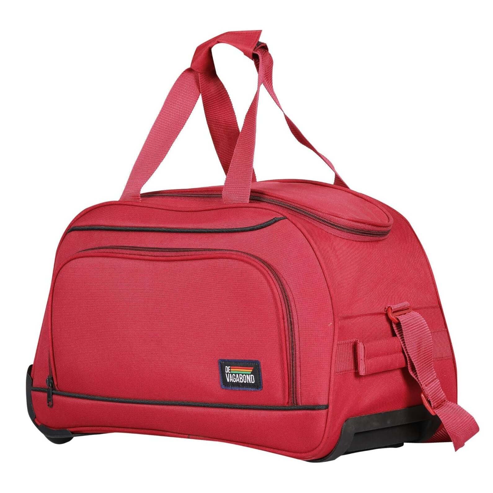 Castro Red Duffel Wheeler Trolly 20 Inch Travel Bag – Devagabond