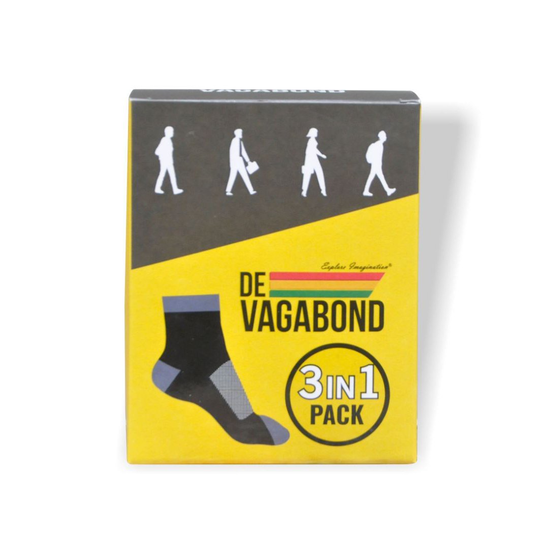 Casual Unisex Ankle Length Socks (Pack of 3) Original DEVAGABOND