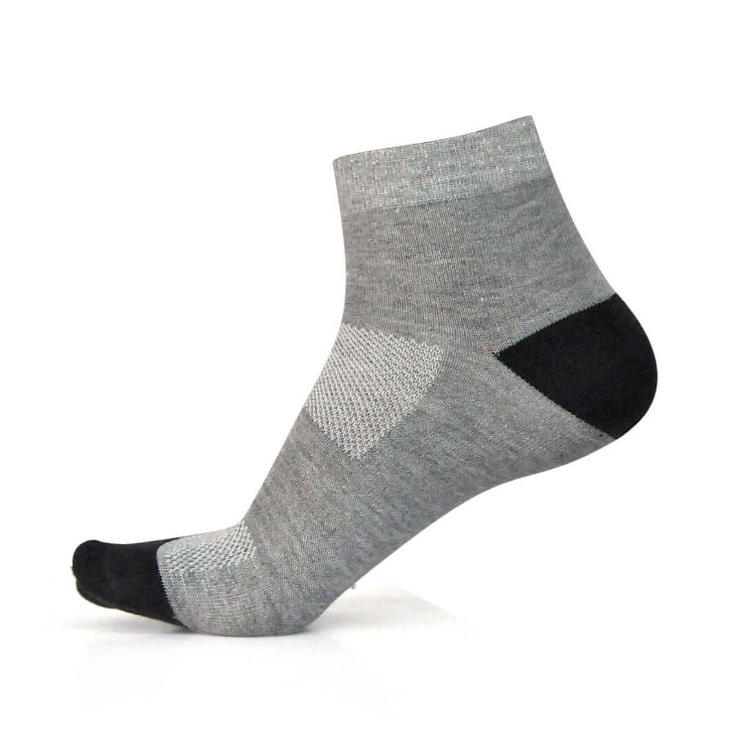 Casual Unisex Ankle Length Socks (Pack of 3) Grey DEVAGABOND
