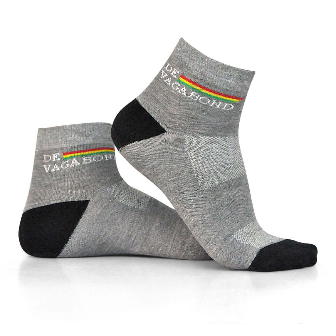Casual Unisex Ankle Length Socks (Pack of 3) Grey DEVAGABOND