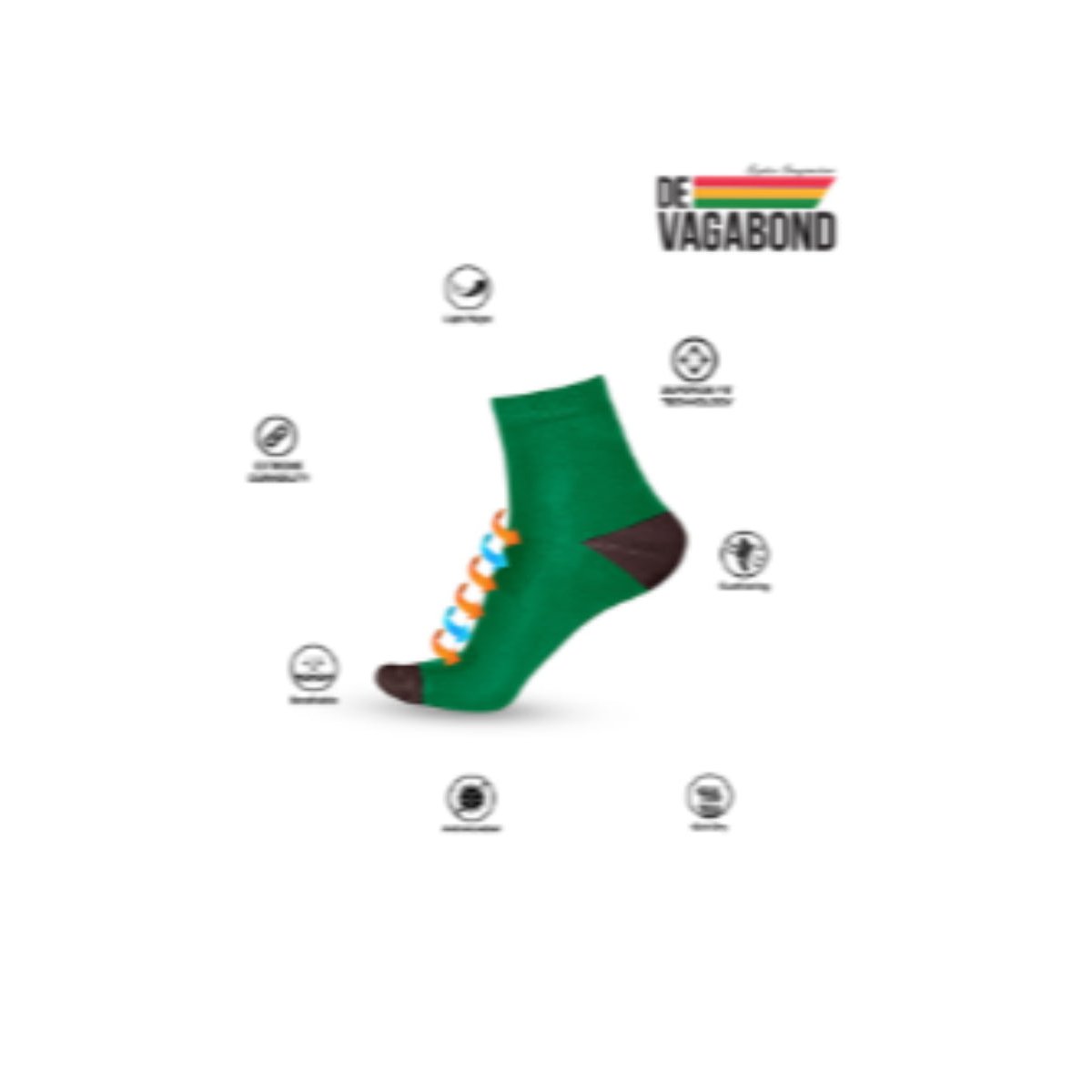 Casual Unisex Full Length Socks (Pack of 3) Original DE VAGABOND