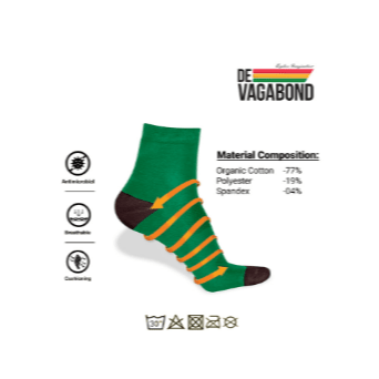 Casual Unisex Full Length Socks (Pack of 3) Original DE VAGABOND
