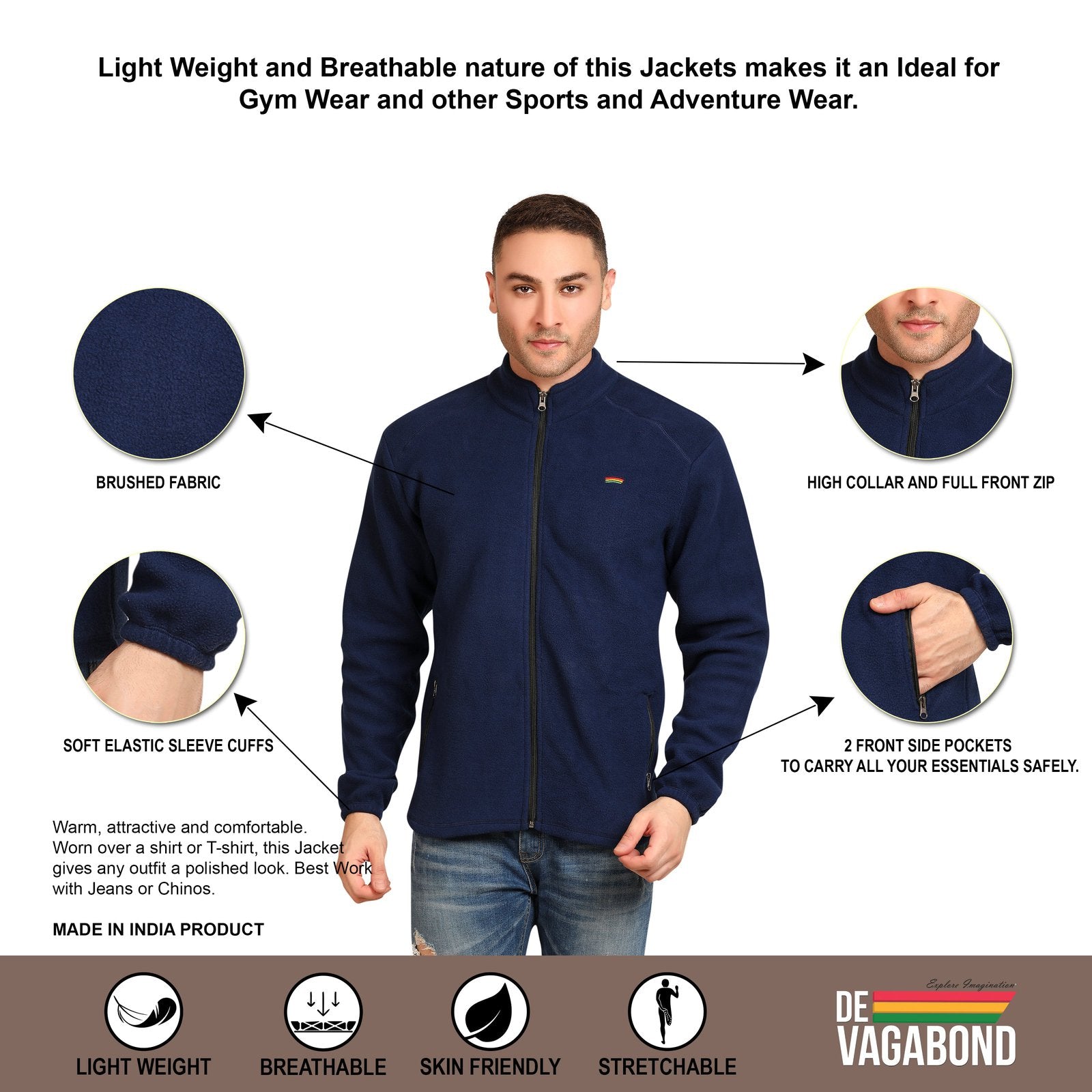 Fleece Jacket Unisex DE VAGABOND
