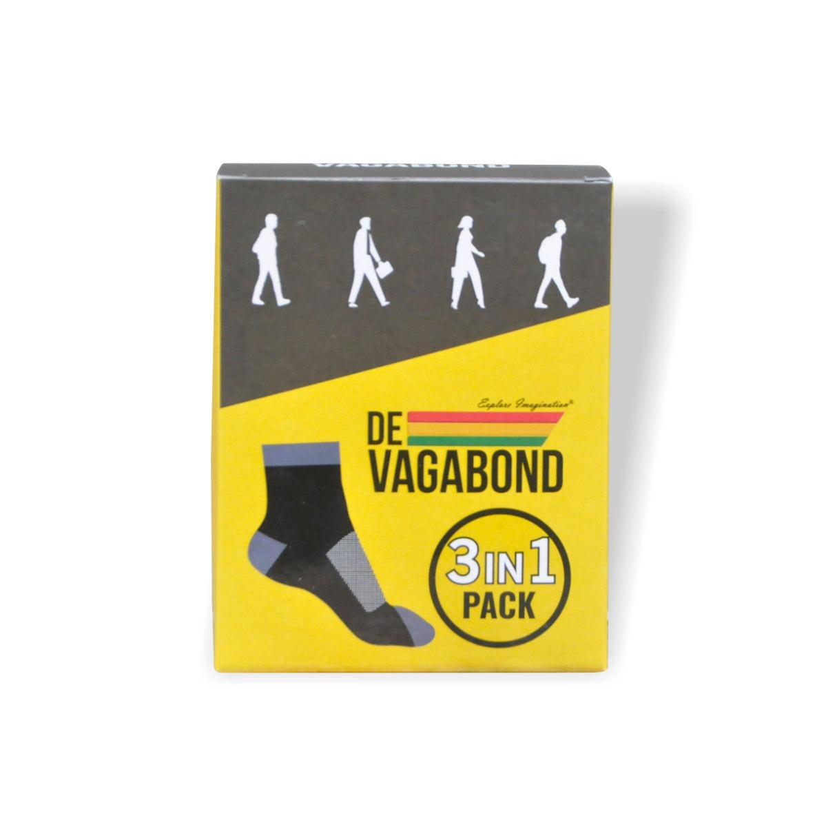 Casual Unisex Ankle Length Socks (Pack of 3) Original DEVAGABOND