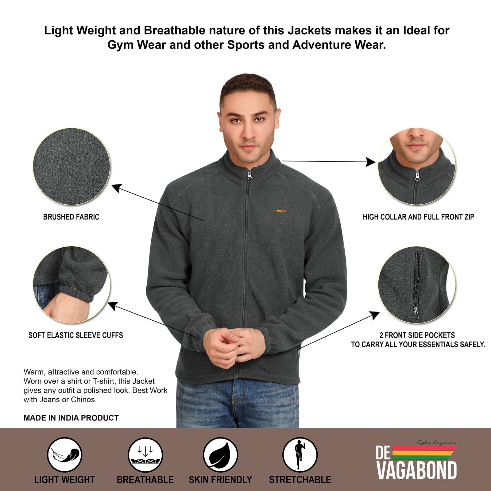 Fleece Jacket Unisex DE VAGABOND