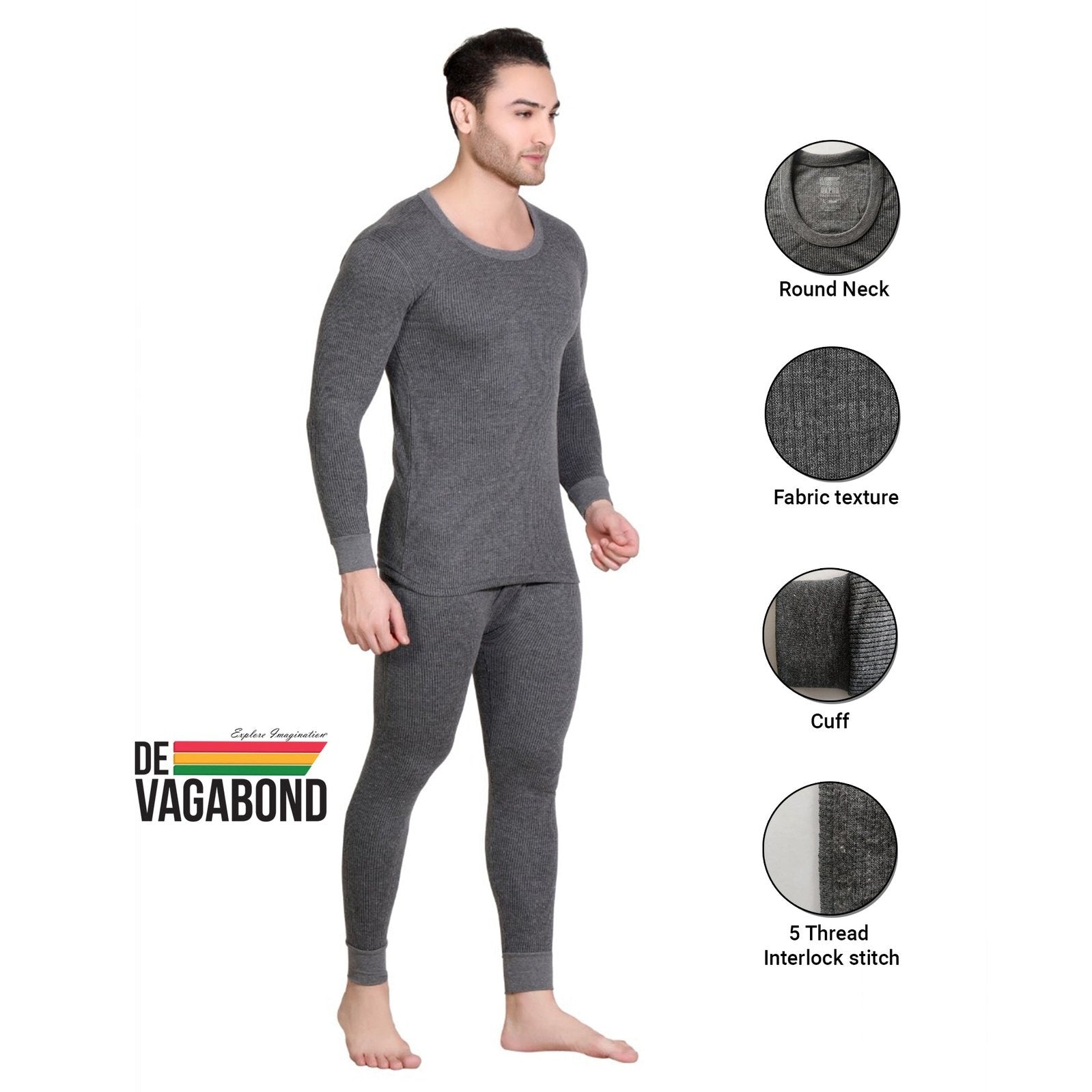 DV Pro Plus Men Thermal Set Grey DE VAGABOND