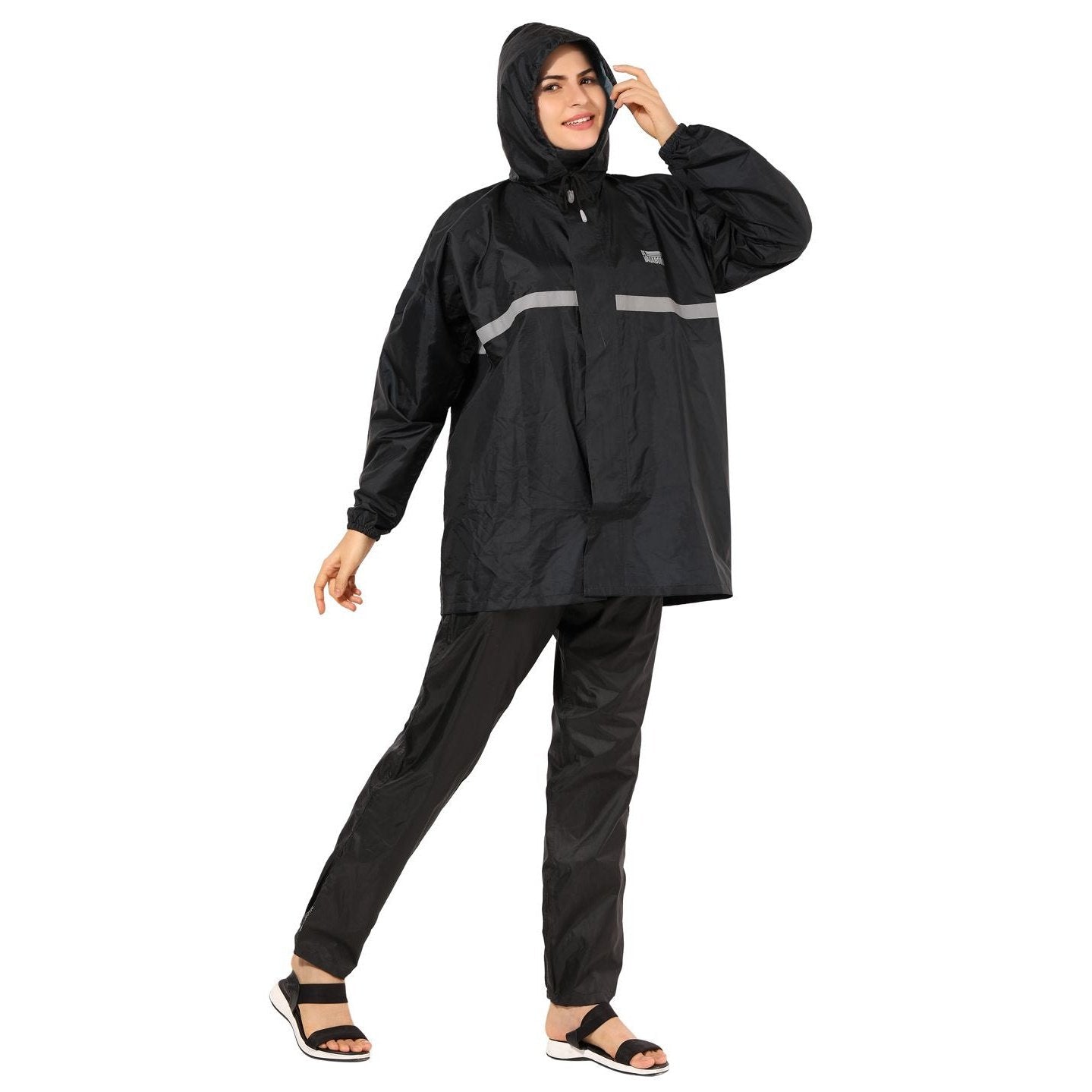 Dv Pro Women Rainsuit with pant Black DE VAGABOND