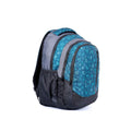 Jezz Casual Unisex School Bag 38 Liters (Blue) showcased from the side, featuring durable fabric and multiple compartments.