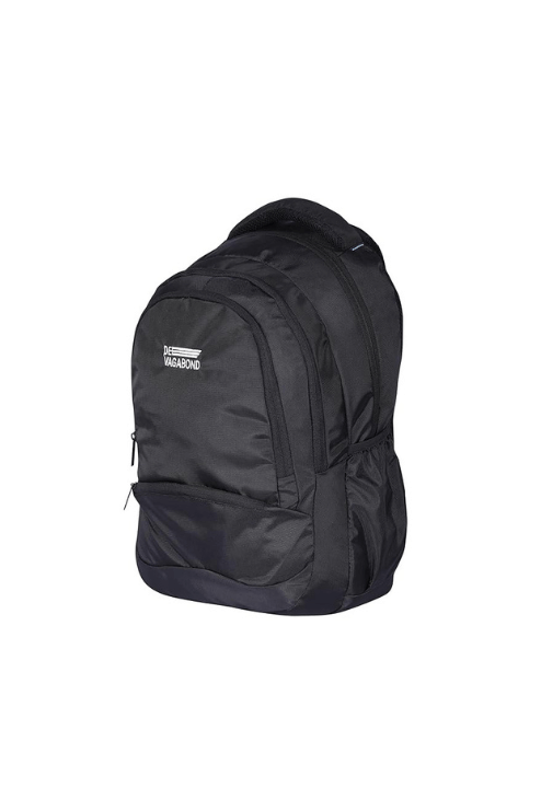 Sagus School Bag (Black) featuring durable, water-resistant fabric and padded shoulder straps for comfort.