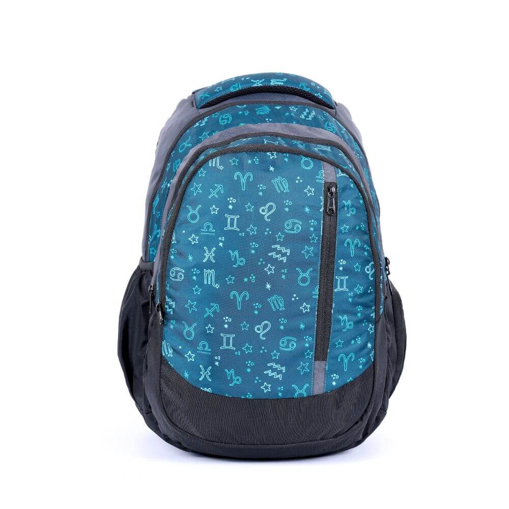 Jezz Casual Unisex School Bag 38 Liters (Blue) with durable fabric and multiple compartments for school use.