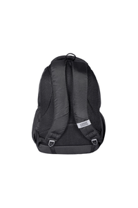 Sagus School Bag (Black) showing padded shoulder straps and mesh panel for comfort and breathability.