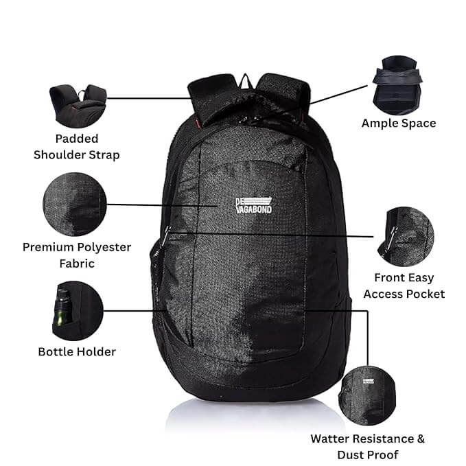 Tria Laptop/Office Bag 15 Inch 32 Ltr. (Black)