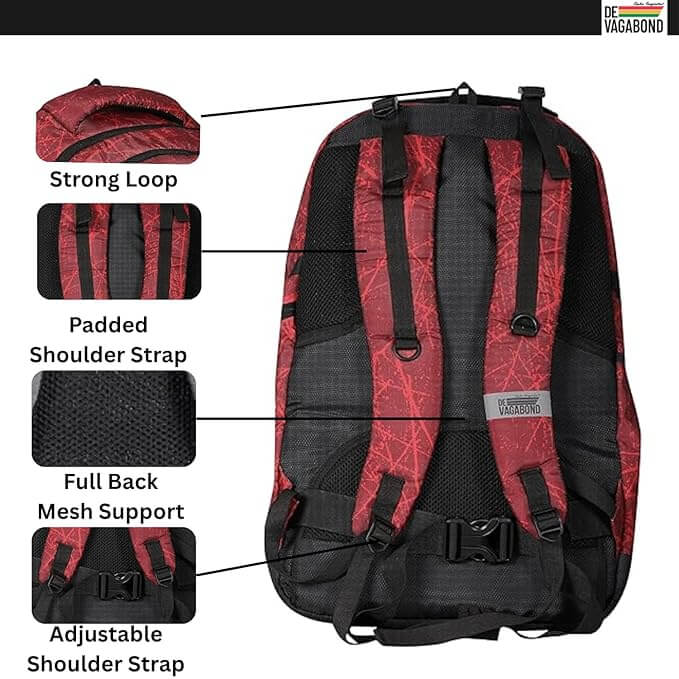 Abstract 5.21 Travel/Laptop Backpack 20 Inch 45 Ltr  (Red)