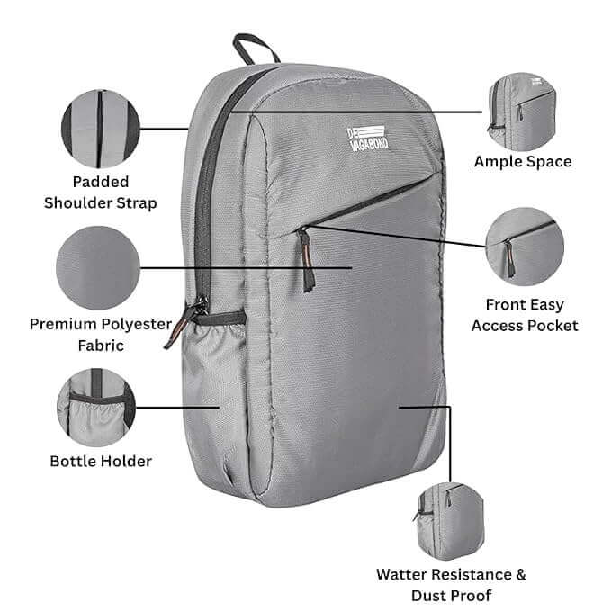 Kin Laptop/Office Bag 17 Inch 18 Ltr Grey.