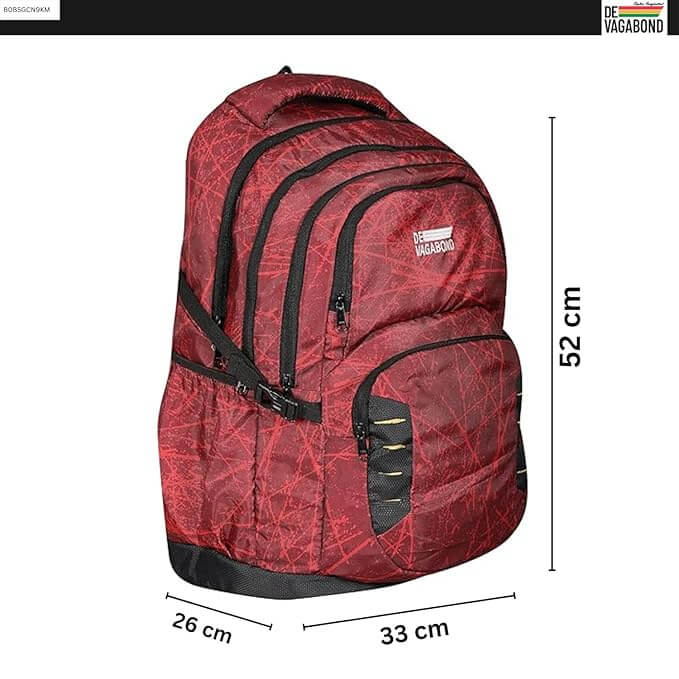 Abstract 5.21 Travel/Laptop Backpack 20 Inch 45 Ltr  (Red)