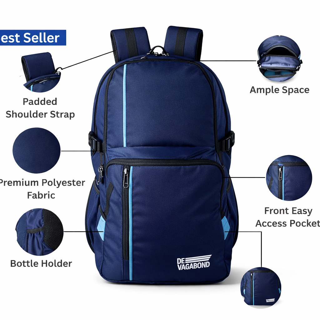 Devagabond Tom casual/school bag 33L. (Blue) Boys and Girls medium Size