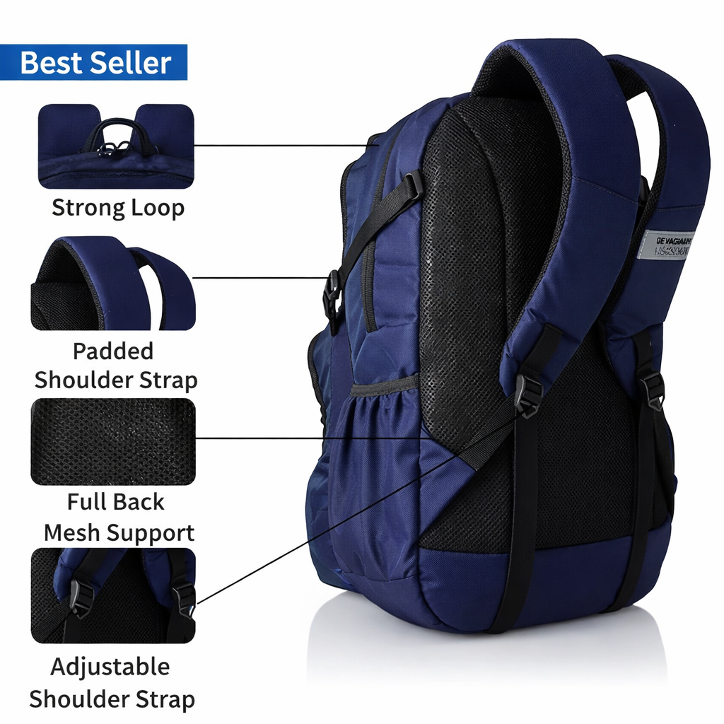 Devagabond Tom casual/school bag 33L. (Blue) Boys and Girls medium Size