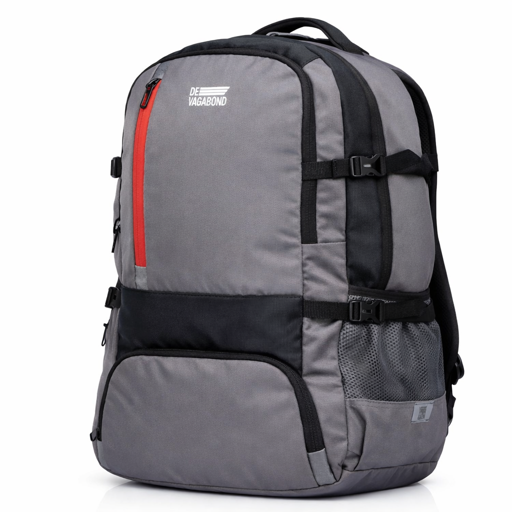 Glacier rucksack/trekking bag 55L. with shoe compartment (Grey)