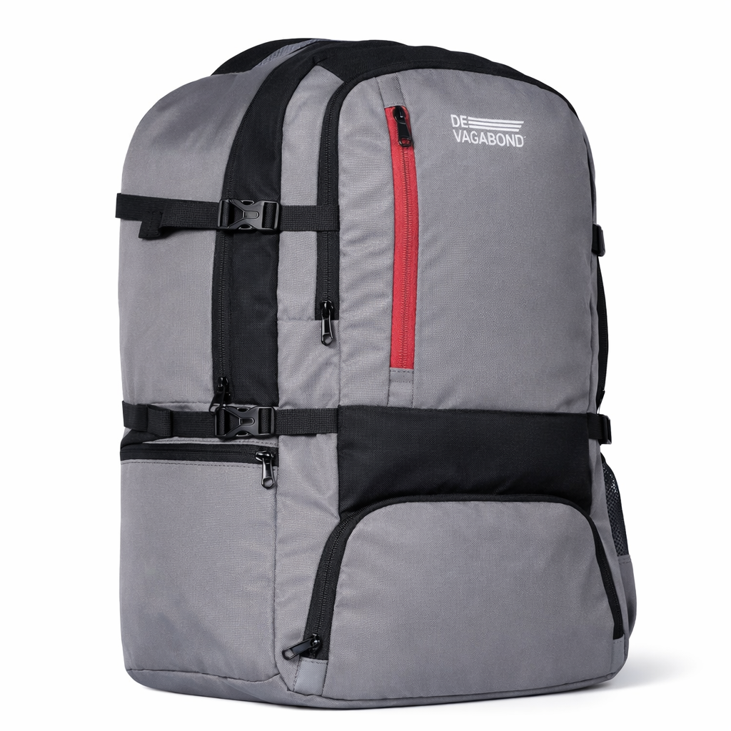 Glacier rucksack/trekking bag 55L. with shoe compartment (Grey)