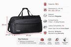 Devagabond Alfa Travel & Utility Duffle Bag  50 Ltr Black