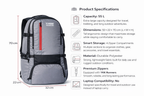 Devagabond Glacier rucksack/trekking bag 55L. with shoe compartment (Grey)
