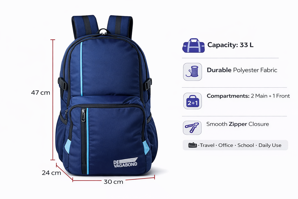 Devagabond Tom casual/school bag 33L. (Blue) Boys and Girls medium Size