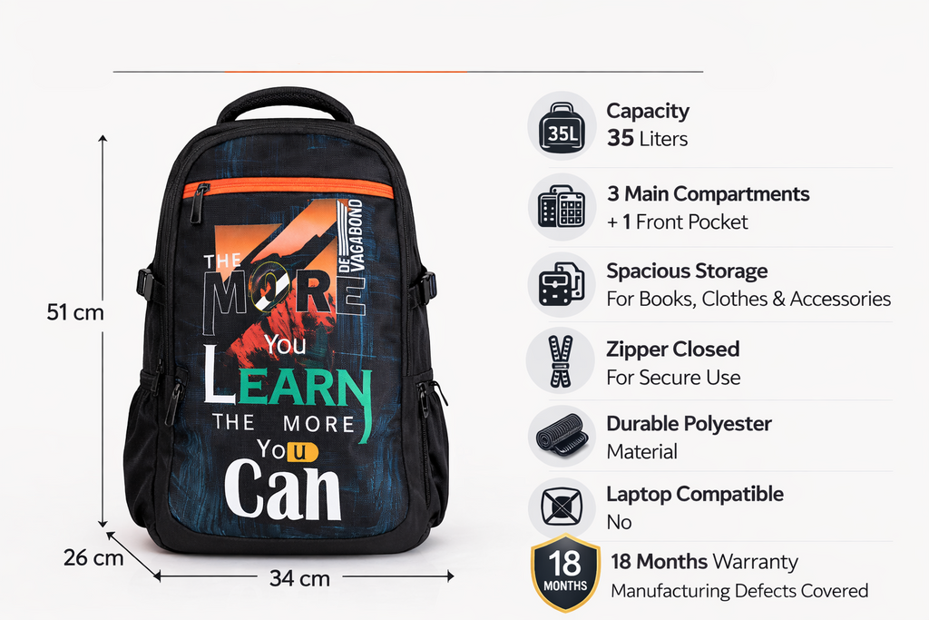 Stevea 3.24 school college backpack 35L. (orange) Boys and girls Big size