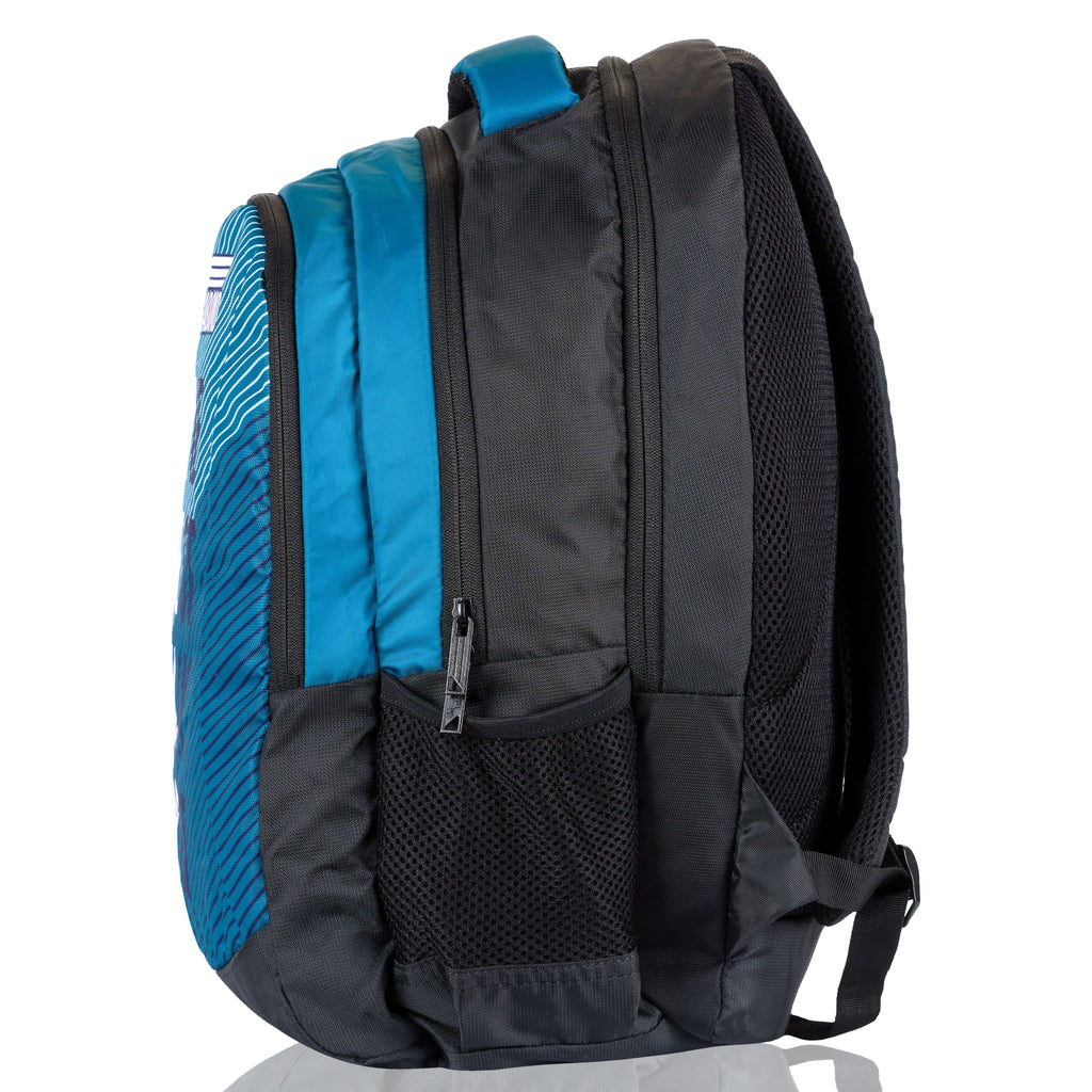 Splash 2.24 casual/school backpack 45L side view showcasing durable fabric and multiple compartments.