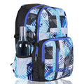 Tom 1.21 casual school backpack 33L with vibrant geometric patterns and water bottle holder.