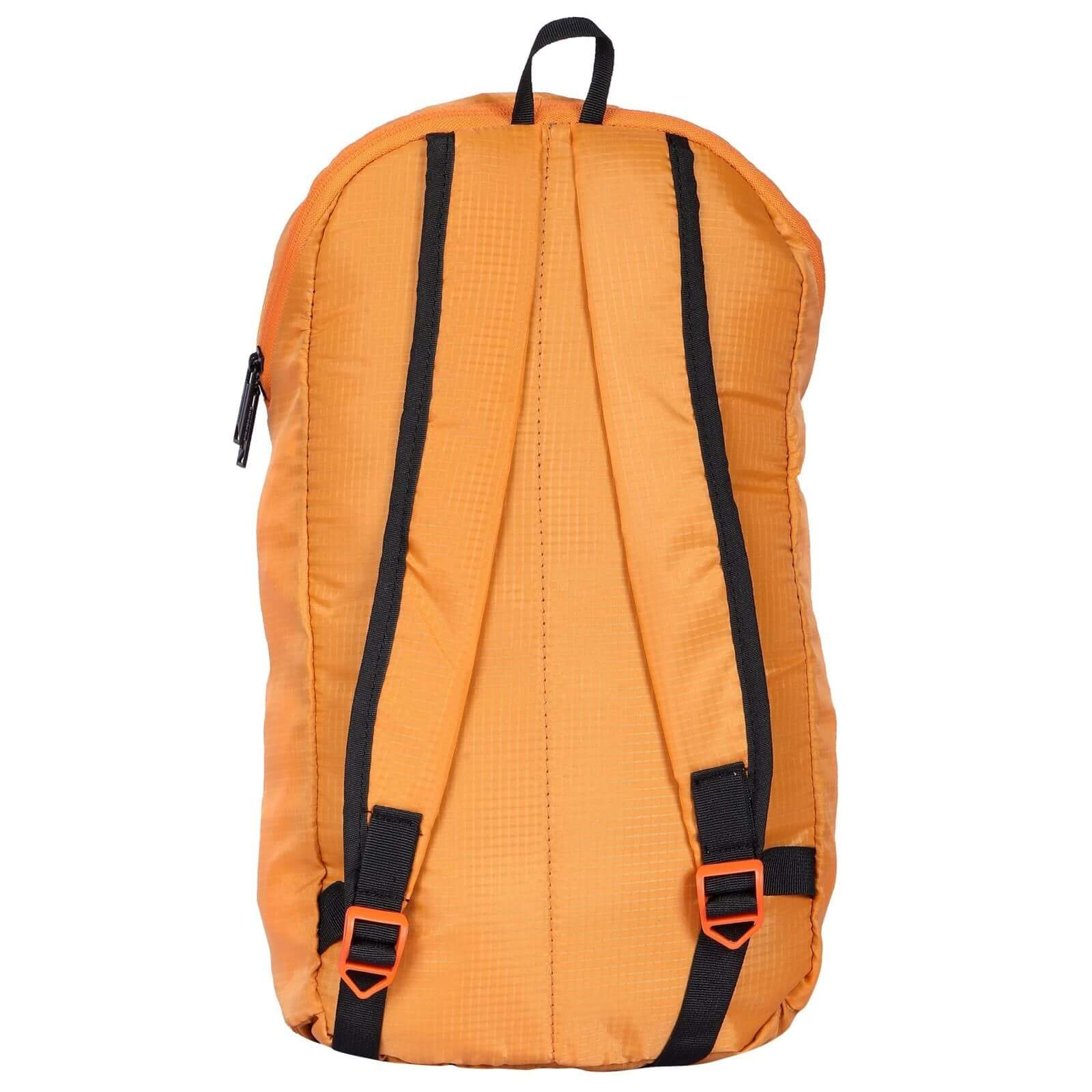 GAMA Cycling Bag Black  11 Liters shown in an orange color with sturdy straps and zipper.