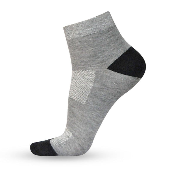 Casual Unisex Ankle Length Socks (Pack of 3) Grey DEVAGABOND