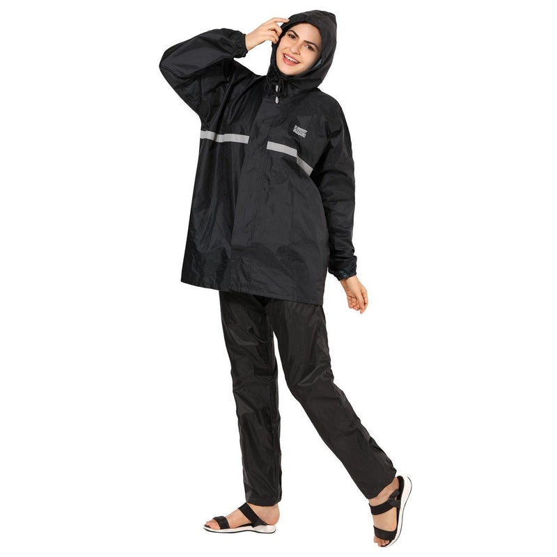 Dv Pro Women Rainsuit with pant Black DE VAGABOND